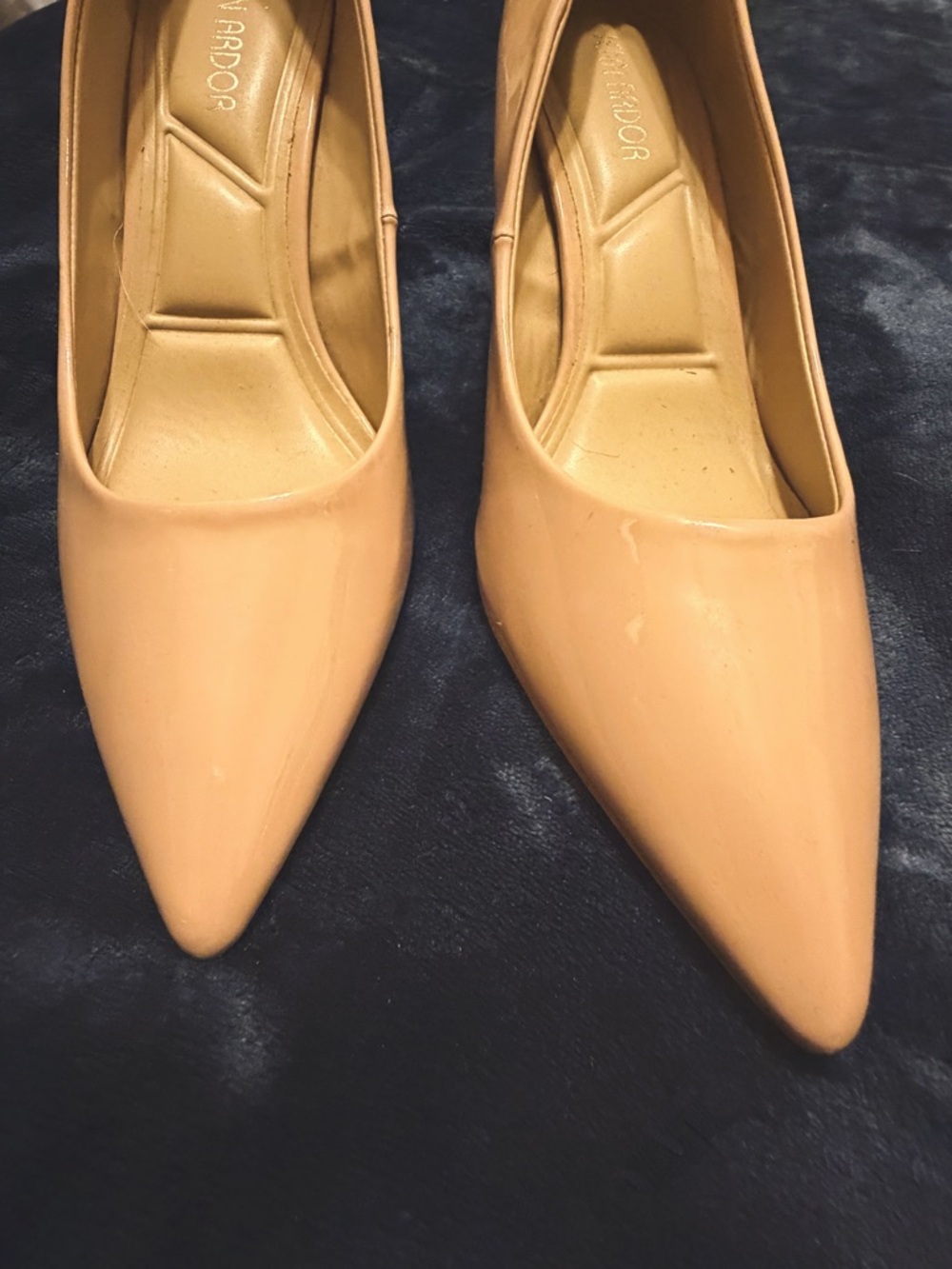 Jenn Ardor Nude Patent Pointed-Toe Stiletto Pumps - Picture 3 of 6